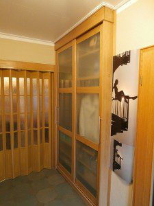 Schiebertür Garderobenschrank aus Massivholz Eiche_1