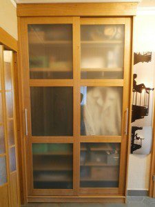 Schiebertür Garderobenschrank aus Massivholz Eiche_2